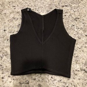 Naked Wardrobe Black Crop Top Sleeveless